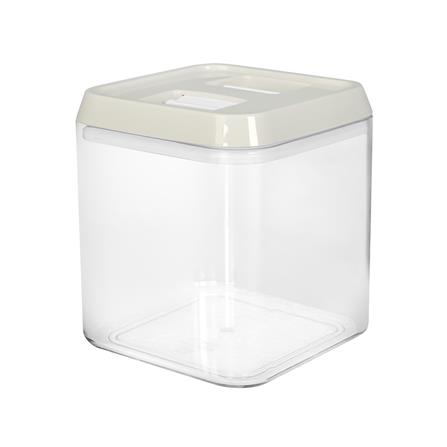 ขวดโหลเหลี่ยม PS ฝาบีบ KECH WRING 1 ลิตร สีขาว/ใส_1