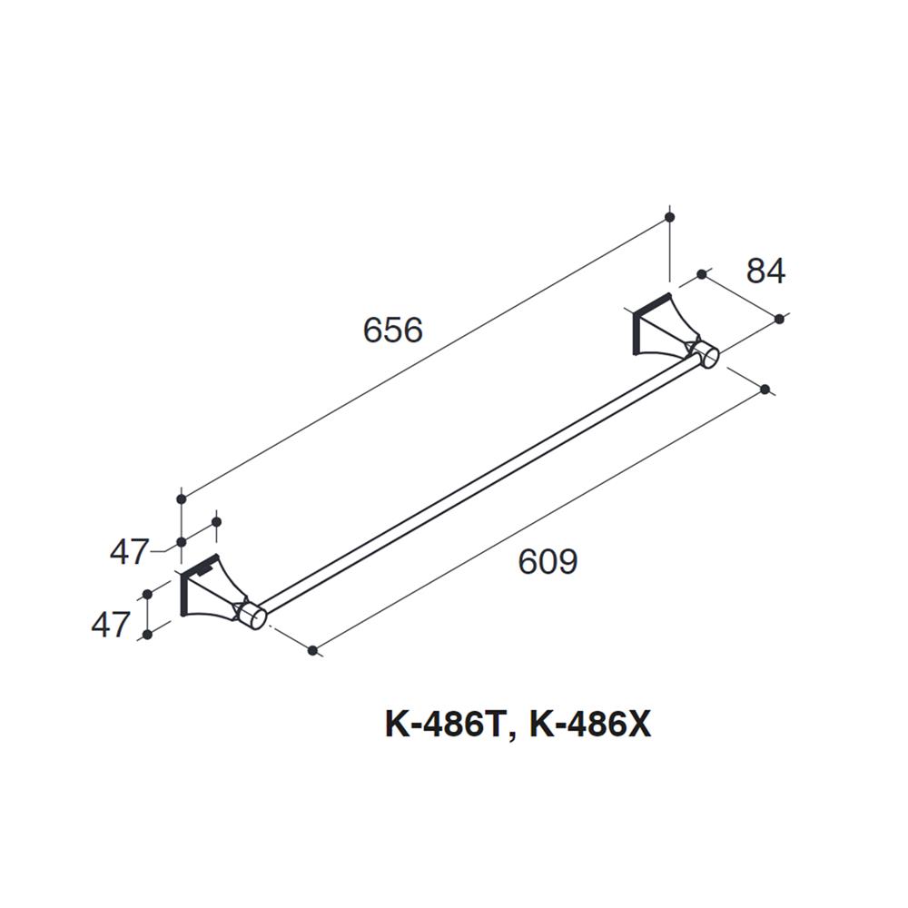 ราวแขวนผ้า KOHLER K-486T-2MB สีทอง