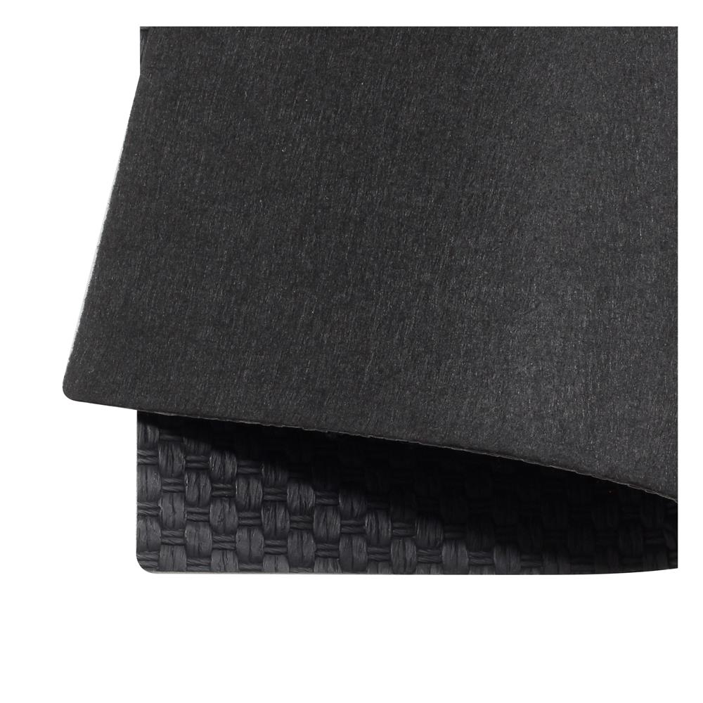 แผ่นรองจานหนัง PU KECH WEAVE สีดำ
