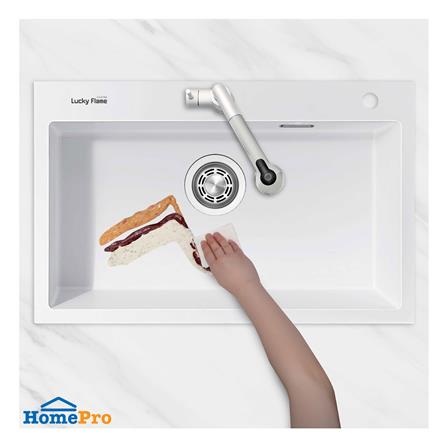 ซิงค์ฝัง 1 หลุม LUCKY FLAME GNS-0851(W) สีขาว_3