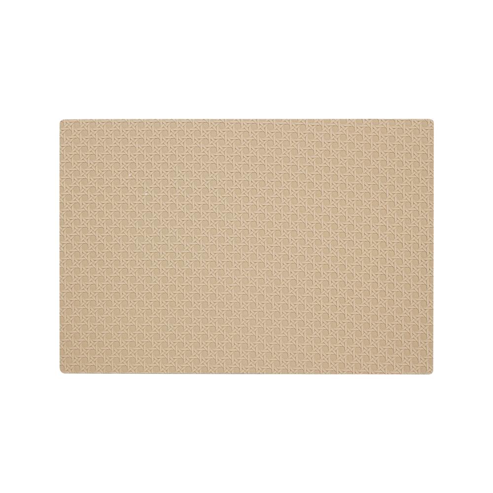 แผ่นรองจานหนัง PU KECH COTTA สีน้ำตาลอ่อน