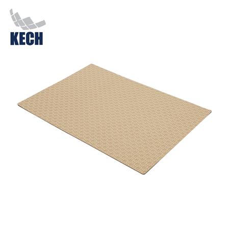 แผ่นรองจานหนัง PU KECH COTTA สีน้ำตาลอ่อน_1