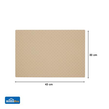 แผ่นรองจานหนัง PU KECH COTTA สีน้ำตาลอ่อน_7