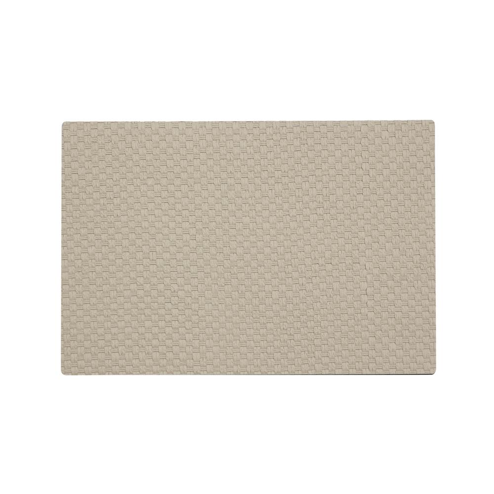 แผ่นรองจานหนัง PU KECH WEAVE สีน้ำตาล