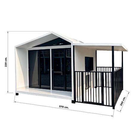 บ้านหมา บ้านแมว T.C. DOGHOUSE 11 NORDIC 260X370X220 ซม._5
