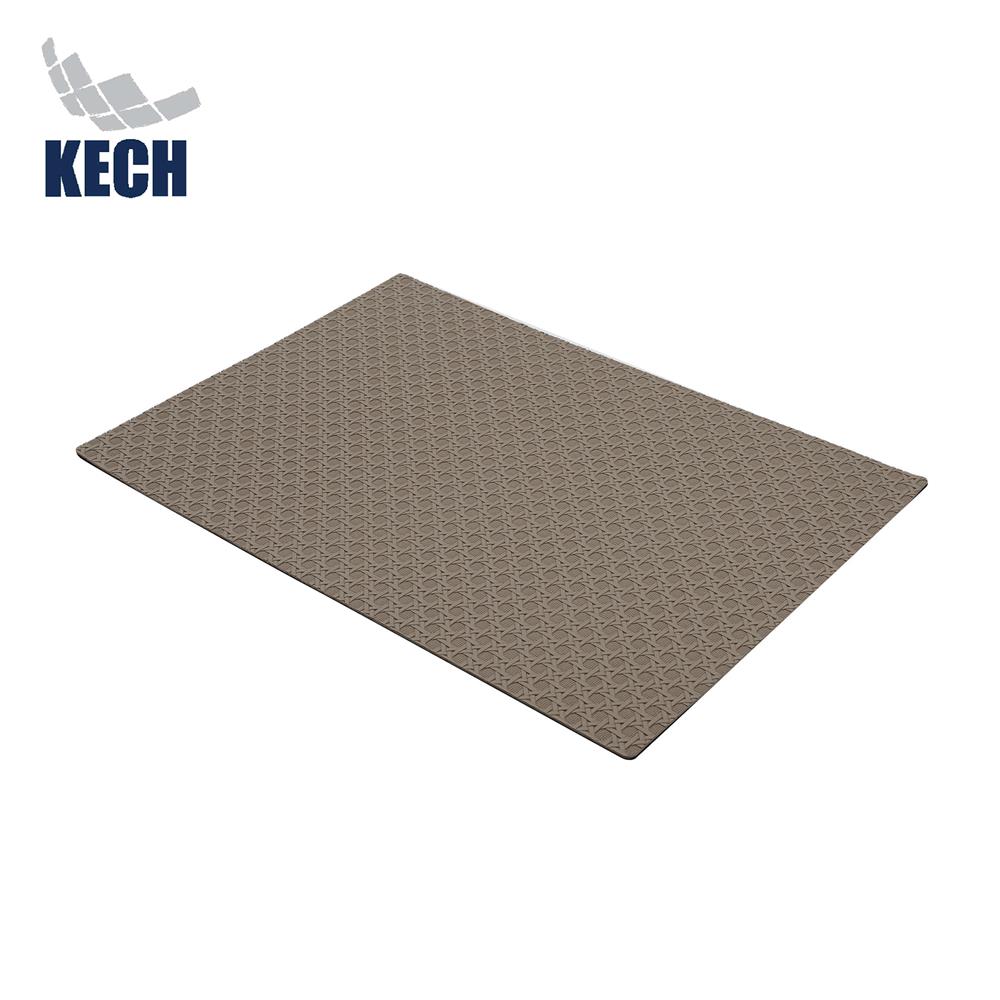 แผ่นรองจานหนัง PU KECH COTTA สีน้ำตาลเข้ม_0