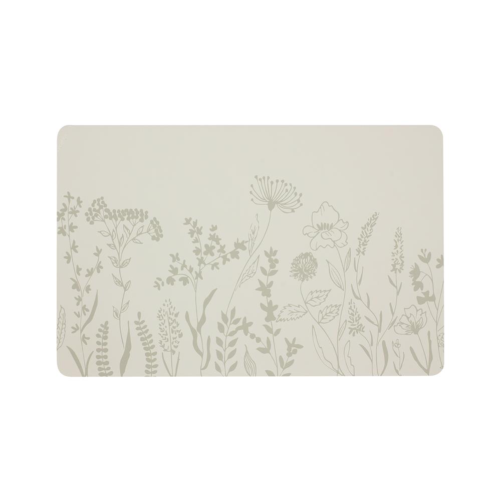 แผ่นรองจานหนัง PU KECH ALL PLANT สีเทา