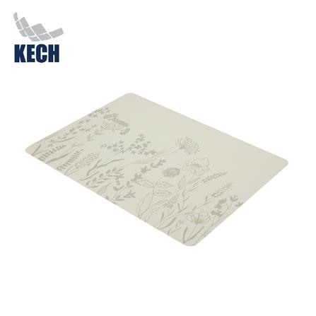 แผ่นรองจานหนัง PU KECH ALL PLANT สีเทา_0