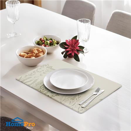 แผ่นรองจานหนัง PU KECH ALL PLANT สีเทา_6