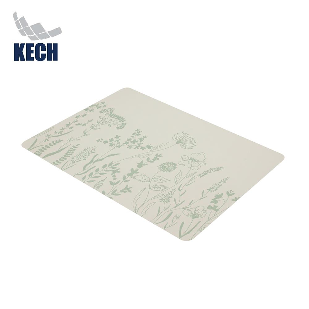 แผ่นรองจานหนัง PU KECH ALL PLANT สีฟ้า_1