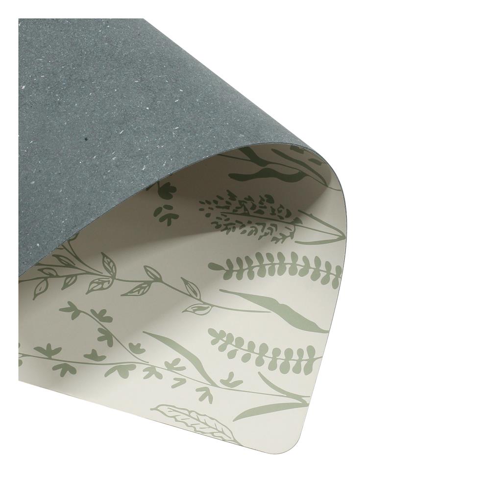 แผ่นรองจานหนัง PU KECH ALL PLANT สีฟ้า