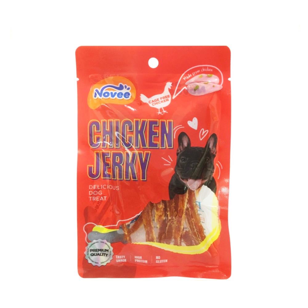 ขนมสุนัข NOVEE HARD CHICKEN JERKY SLICED 40 ก.