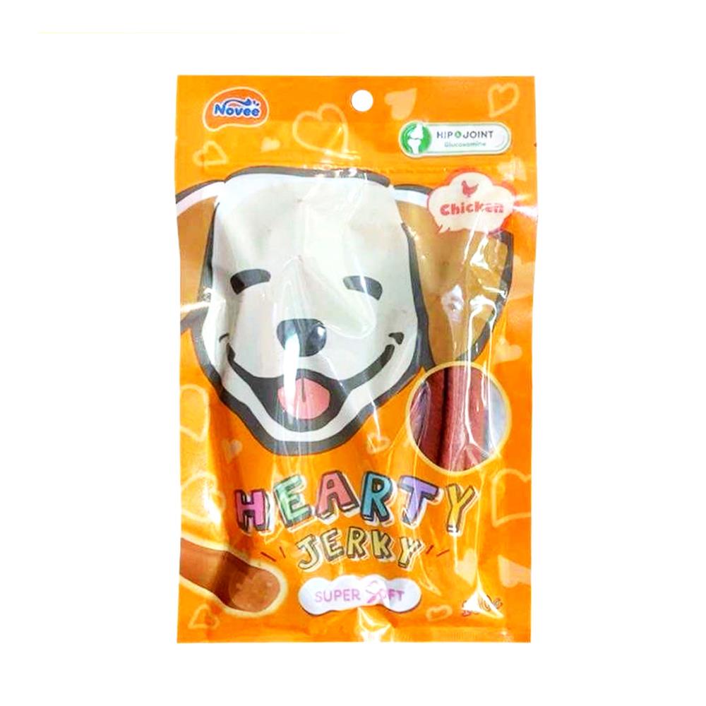 ขนมสุนัข NOVEE HEARTY JERKY CHICKEN FLAVOR 100 ก.