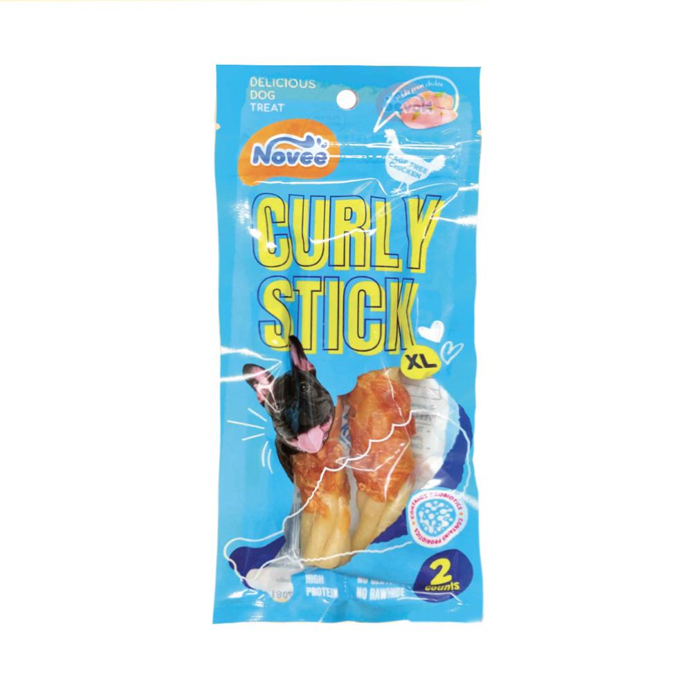 ขนมสุนัข NOVEE CURLY STICK ไซซ์ XL 2 ชิ้น