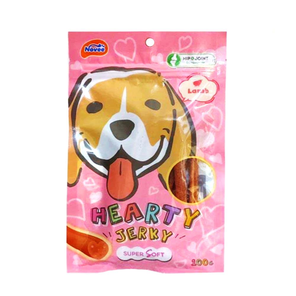 ขนมสุนัข NOVEE HEARTY JERKY LAMB FLAVOR 100 ก.