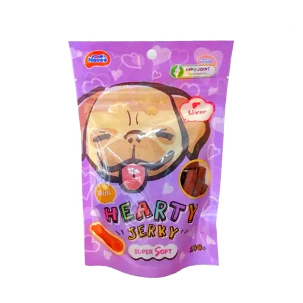 ขนมสุนัข NOVEE HEARTY JERKY MINI LIVER FLAVOR 100 ก.