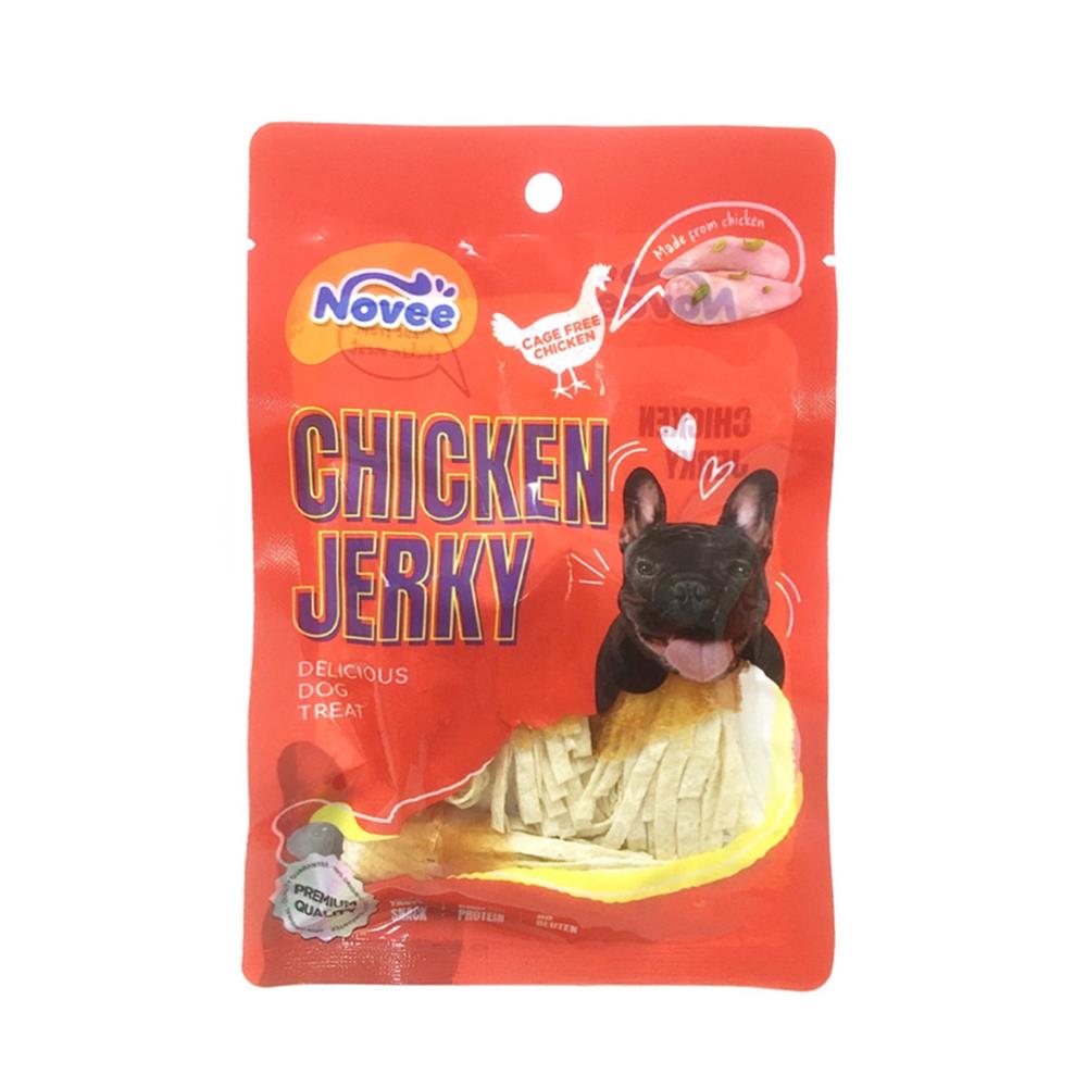 ขนมสุนัข NOVEE SPIRAL CHICKEN WITH FISH STRIP 4 ชิ้น