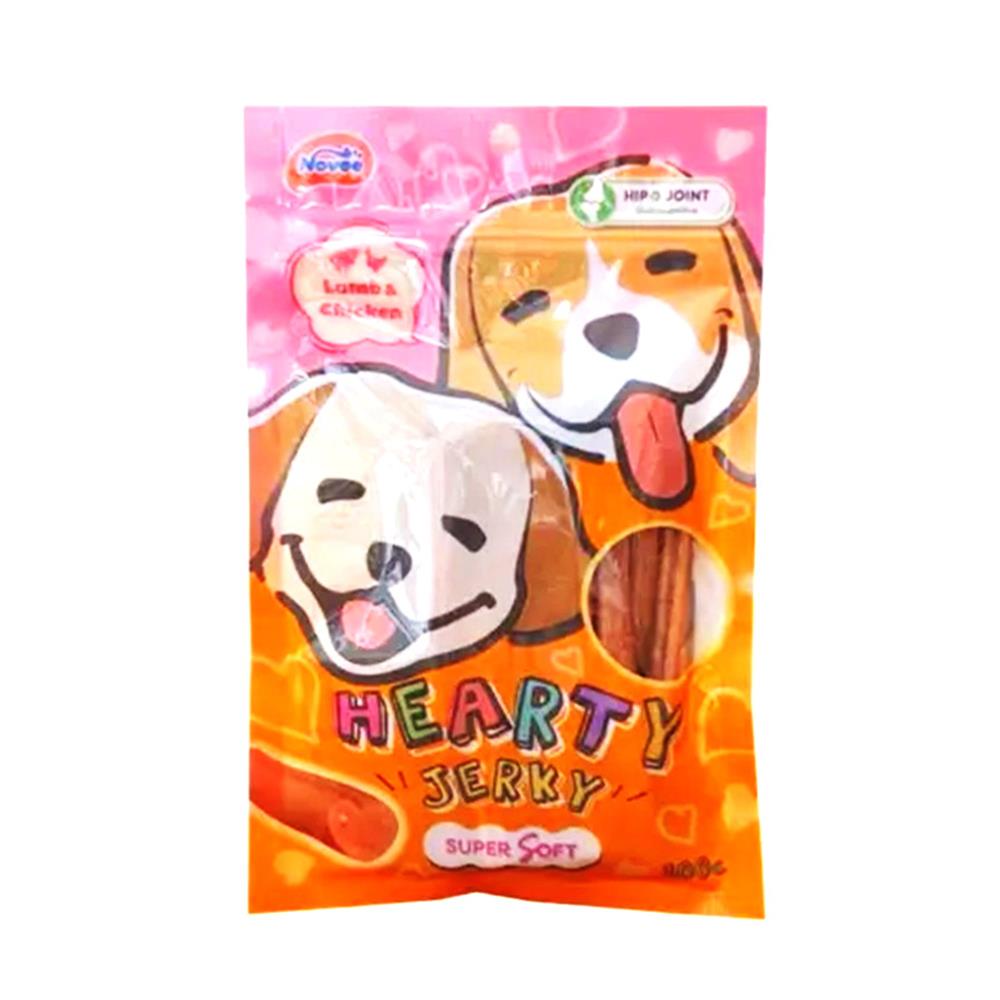 ขนมสุนัข NOVEE HEARTY JERKY LAMB AND CHICKEN 100 ก.