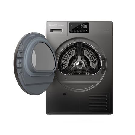 เครื่องอบผ้าฝาหน้า SHARP KD-HT9JP-G 9 กก. HEAT PUMP สีเทา_1