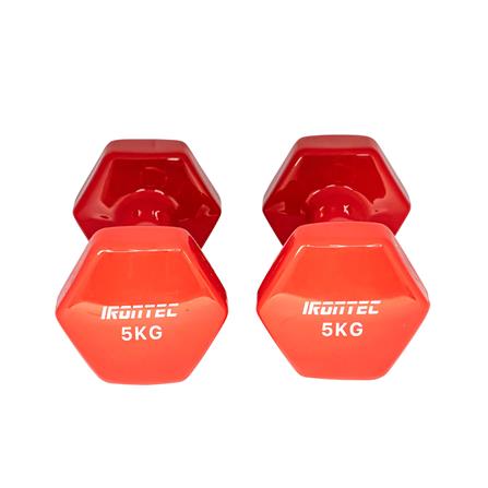 ดัมเบลหุ้มไวนิล IRONTEC 5 กก. สีแดง_1