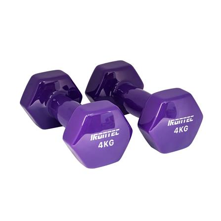 ดัมเบลหุ้มไวนิล IRONTEC 4 กก. สีม่วง_0