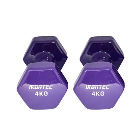 ดัมเบลหุ้มไวนิล IRONTEC 4 กก. สีม่วง_1