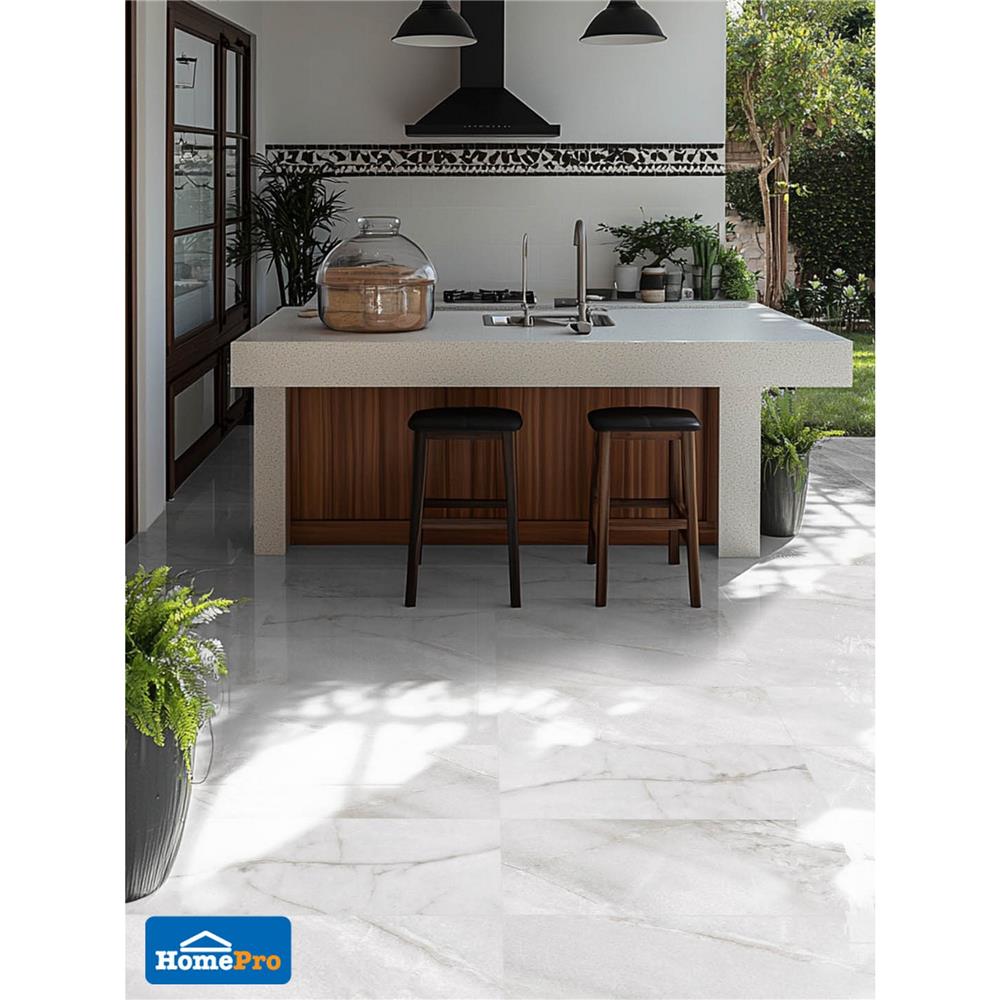 กระเบื้องพื้นพอร์ซเลน 30x60 ซม. TARA มอลดาไวต์ เทา 1.44 ตร.ม.