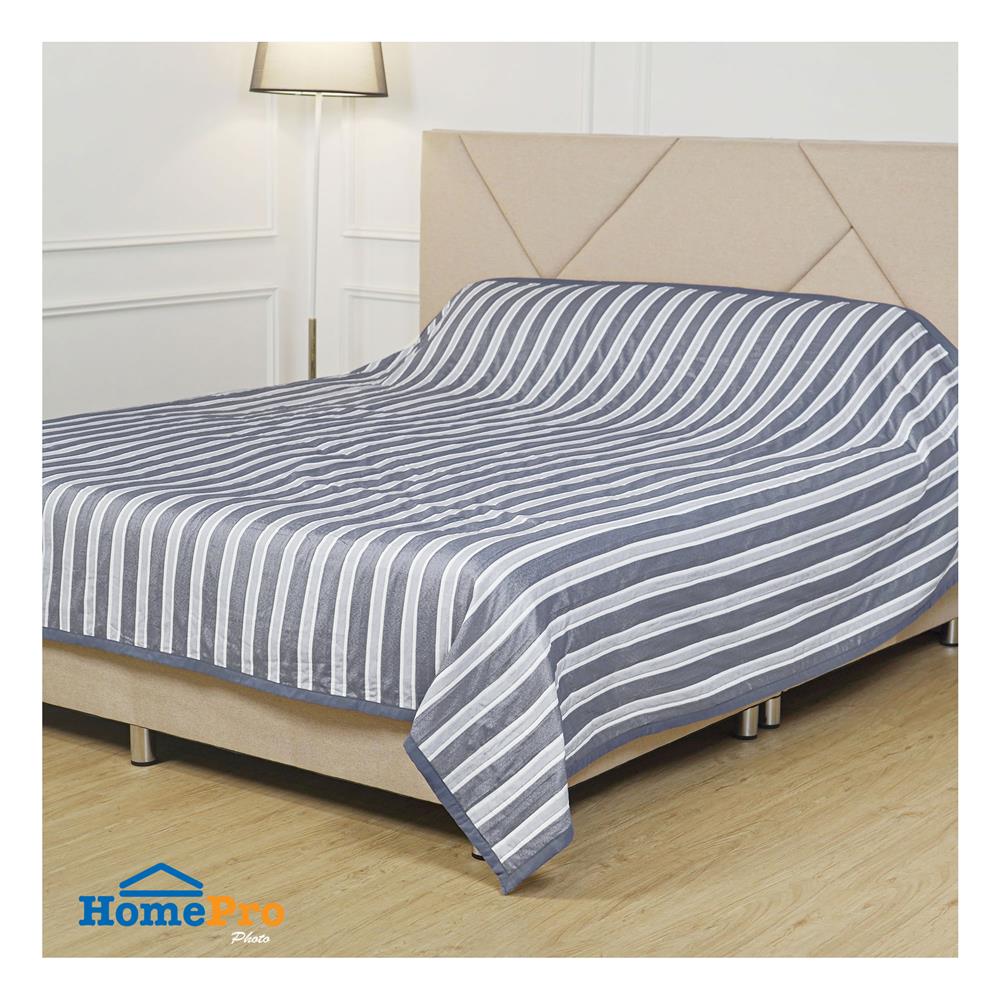 ผ้าคลุมเตียง 6 ฟุต HOME LIVING STYLE ARNOLD สีฟ้า