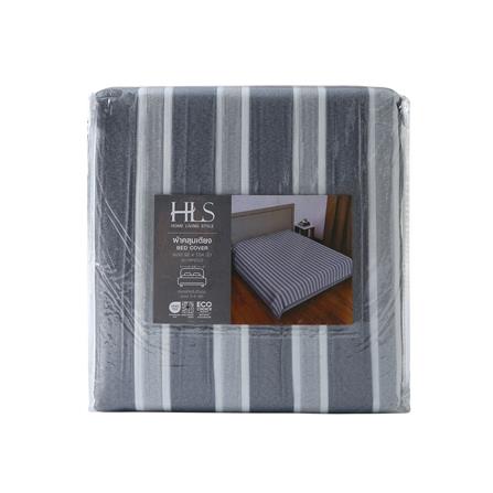 ผ้าคลุมเตียง 6 ฟุต HOME LIVING STYLE ARNOLD สีฟ้า_4