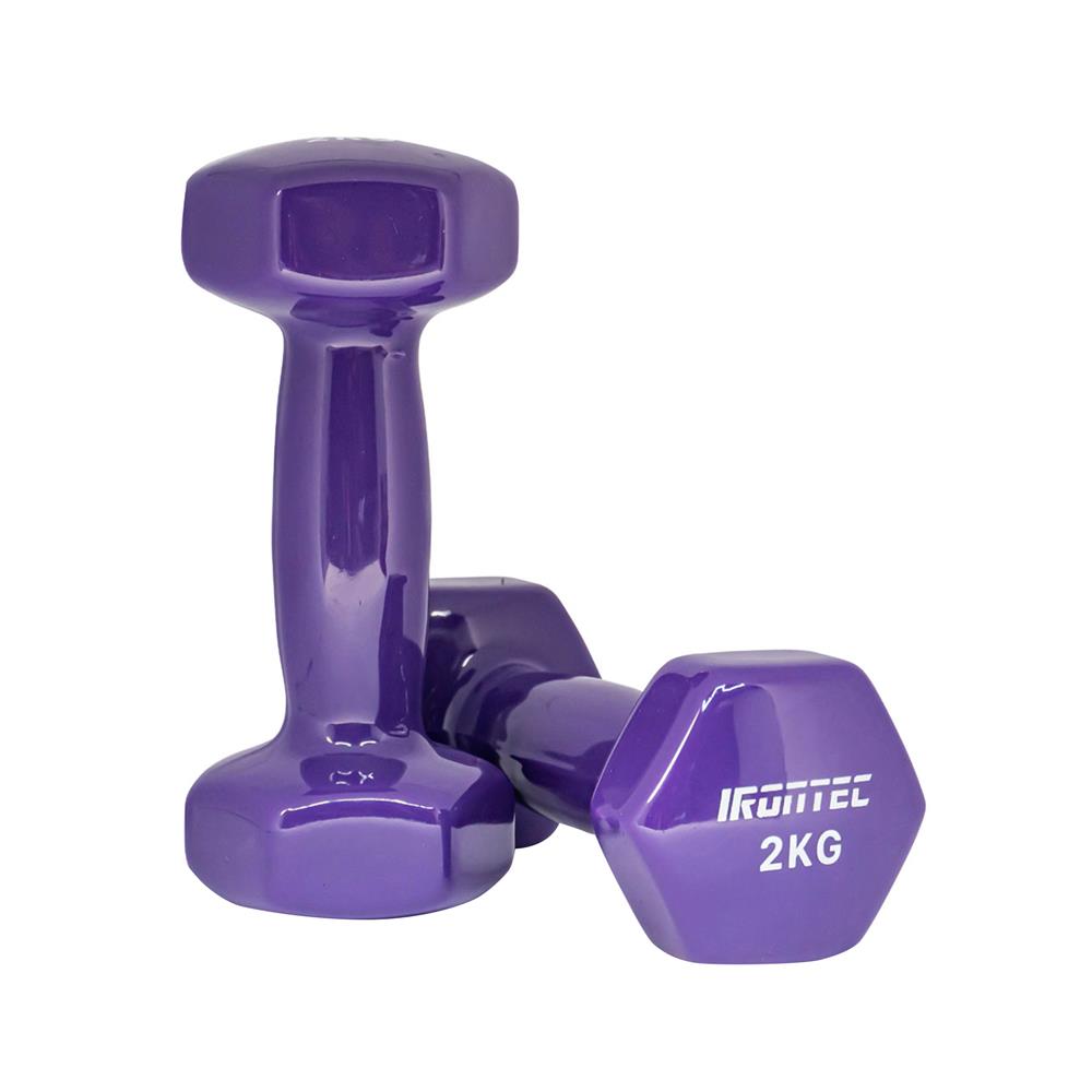 ดัมเบลหุ้มไวนิล IRONTEC 2 กก. สีม่วง