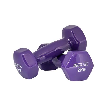 ดัมเบลหุ้มไวนิล IRONTEC 2 กก. สีม่วง_2