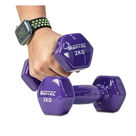ดัมเบลหุ้มไวนิล IRONTEC 2 กก. สีม่วง_4