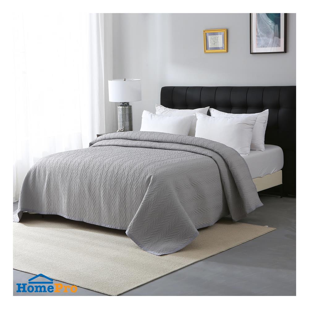 ผ้าคลุมเตียง 6 ฟุต HOME LIVING STYLE ASTON สีเทา
