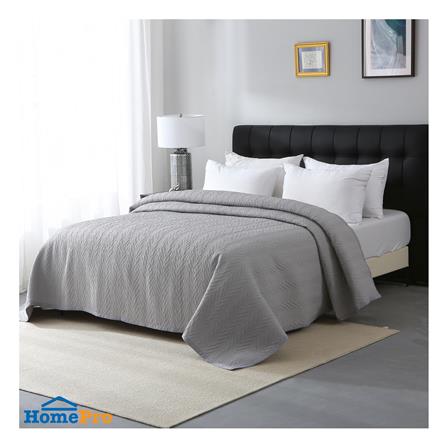 ผ้าคลุมเตียง 6 ฟุต HOME LIVING STYLE ASTON สีเทา_5
