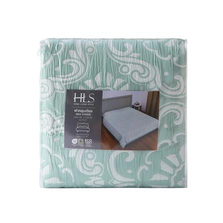 ผ้าคลุมเตียง 6 ฟุต HOME LIVING STYLE RILEY สีเขียว_5