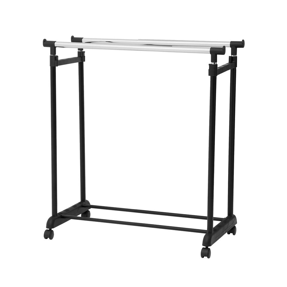 ราวแขวนผ้าบาร์คู่ปรับระดับ PLIM 81x43x90 ซม. สีดำ
