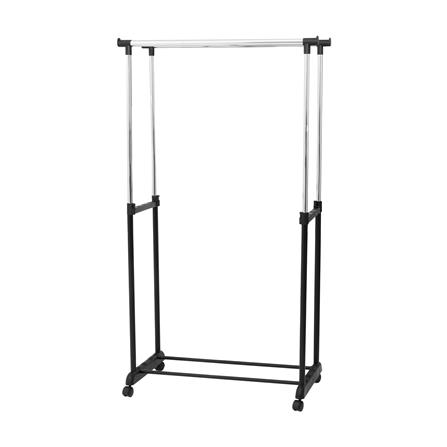 ราวแขวนผ้าบาร์คู่ปรับระดับ PLIM 81x43x90 ซม. สีดำ_2