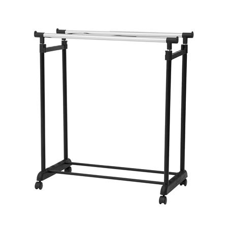 ราวแขวนผ้าบาร์คู่ปรับระดับ PLIM 81x43x90 ซม. สีดำ_4
