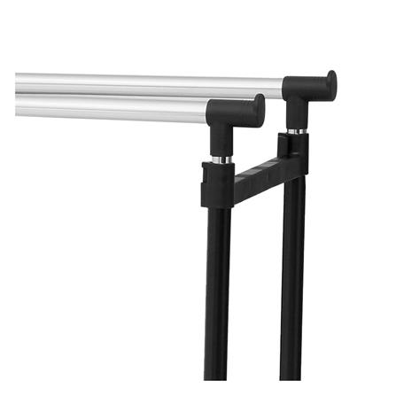 ราวแขวนผ้าบาร์คู่ปรับระดับ PLIM 81x43x90 ซม. สีดำ_6