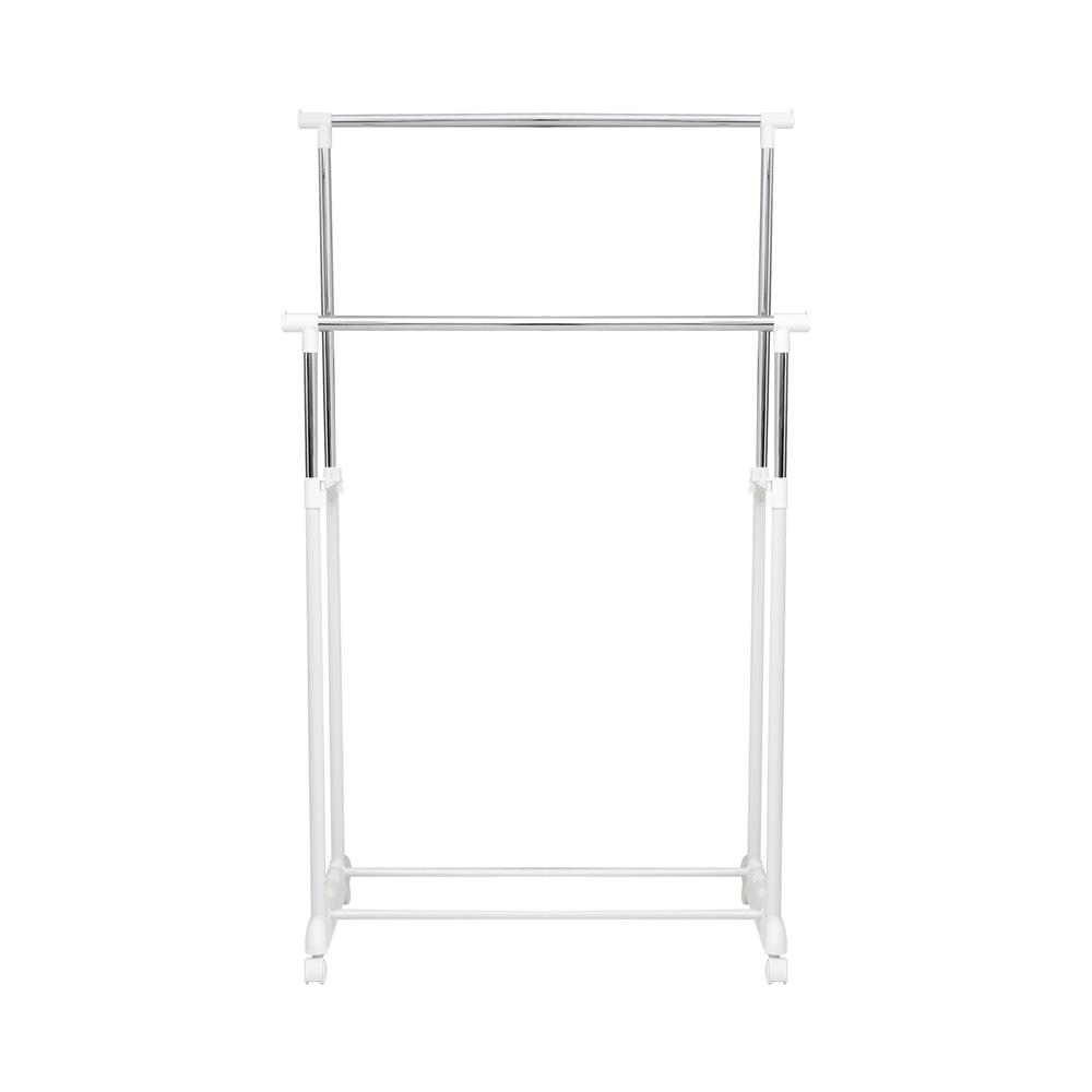 ราวแขวนผ้าบาร์คู่ปรับระดับ PLIM 81x43x90 ซม. สีขาว