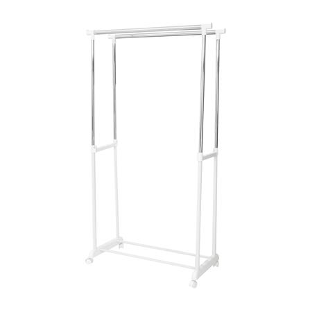 ราวแขวนผ้าบาร์คู่ปรับระดับ PLIM 81x43x90 ซม. สีขาว_2