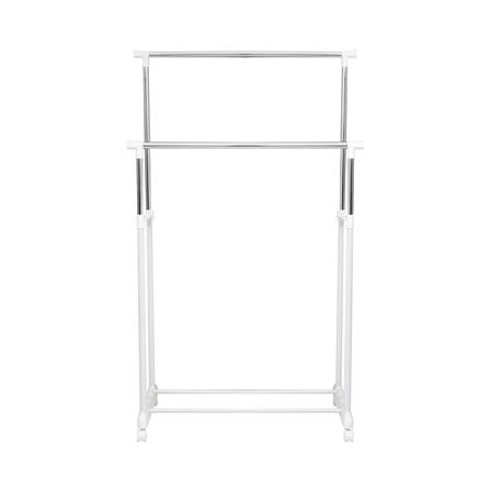 ราวแขวนผ้าบาร์คู่ปรับระดับ PLIM 81x43x90 ซม. สีขาว_3