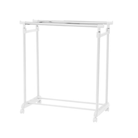 ราวแขวนผ้าบาร์คู่ปรับระดับ PLIM 81x43x90 ซม. สีขาว_4