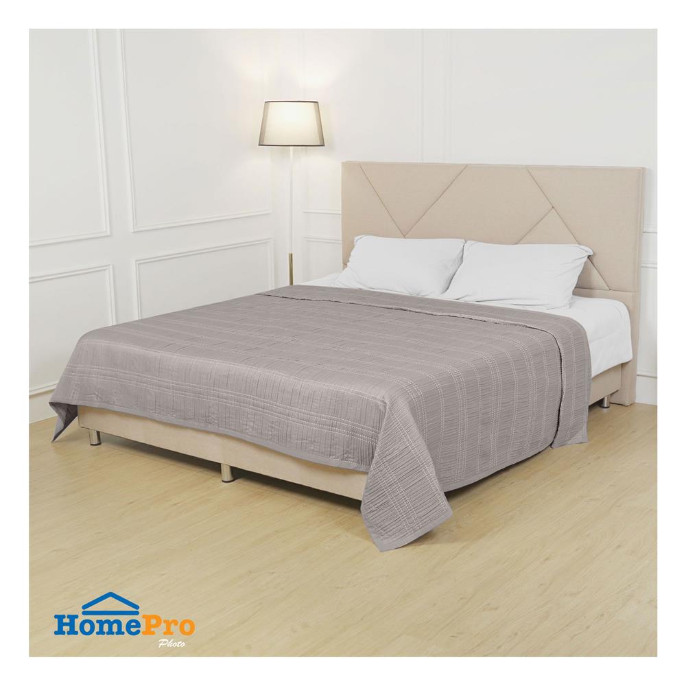 ผ้าคลุมเตียง 6 ฟุต HOME LIVING STYLE MARTIN สีน้ำตาล