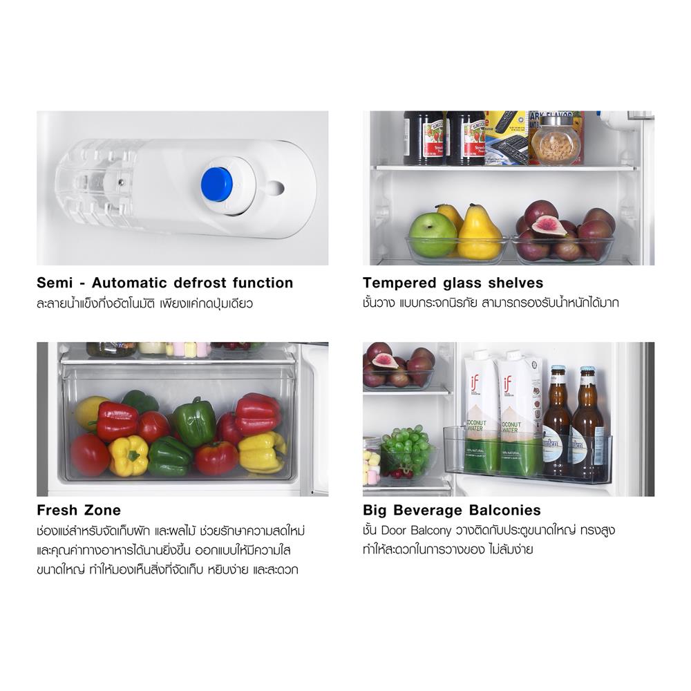 ตู้เย็น 1 ประตู SHARP SJ-F15ST-SL 5.4 คิว สีเงิน