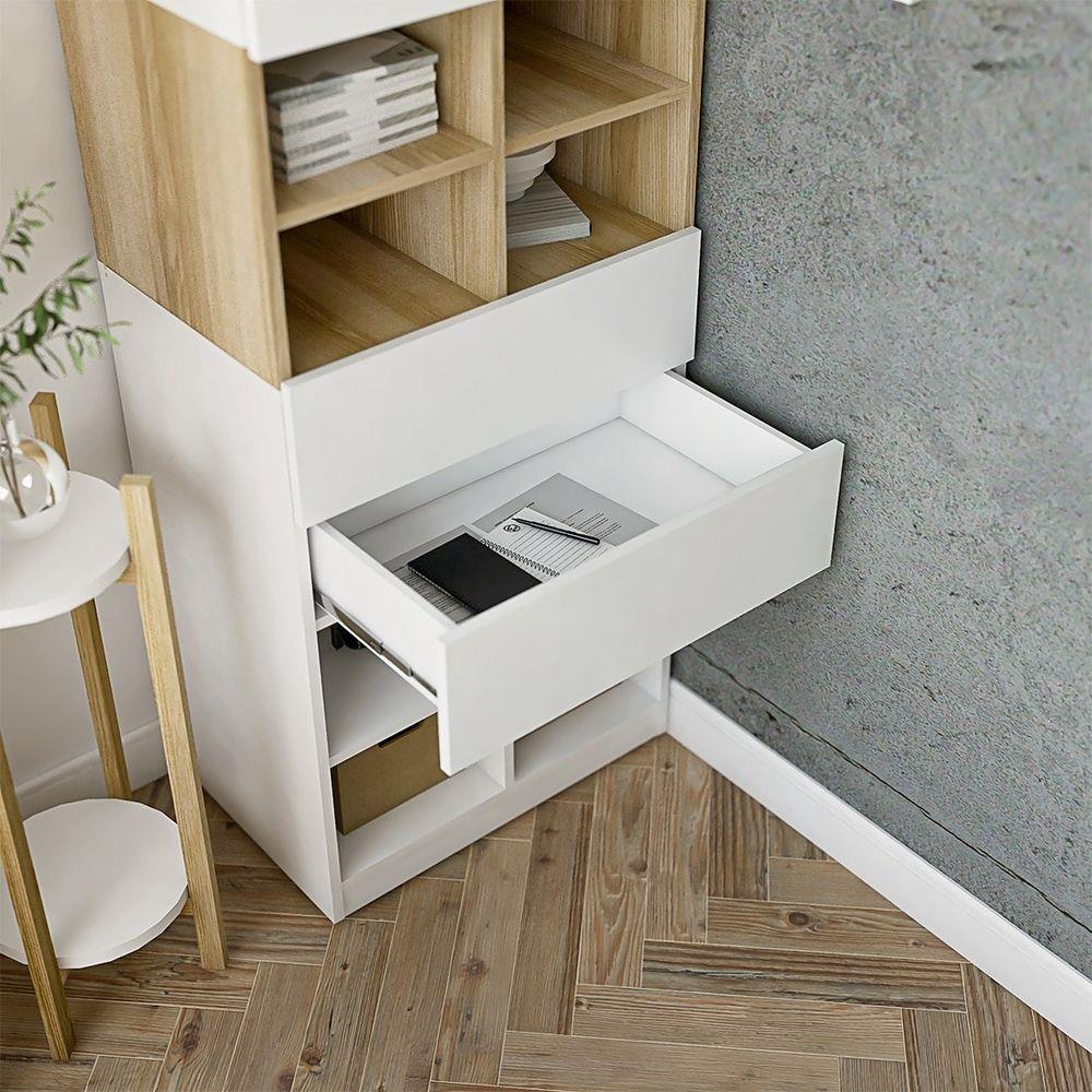 ตู้สูงบานผสม KONCEPT SEENSCAPE 19205302 60 ซม. สีลินด์เบิร์ก/ขาว