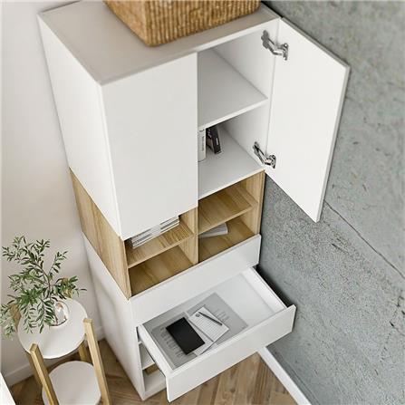 ตู้สูงบานผสม KONCEPT SEENSCAPE 19205302 60 ซม. สีลินด์เบิร์ก/ขาว_6