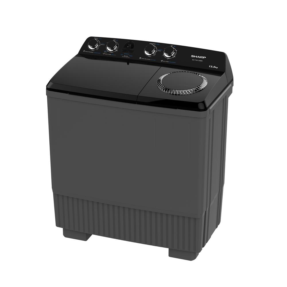 เครื่องซักผ้า 2 ถัง SHARP ES-TW130BK 13 กก. สีดำ