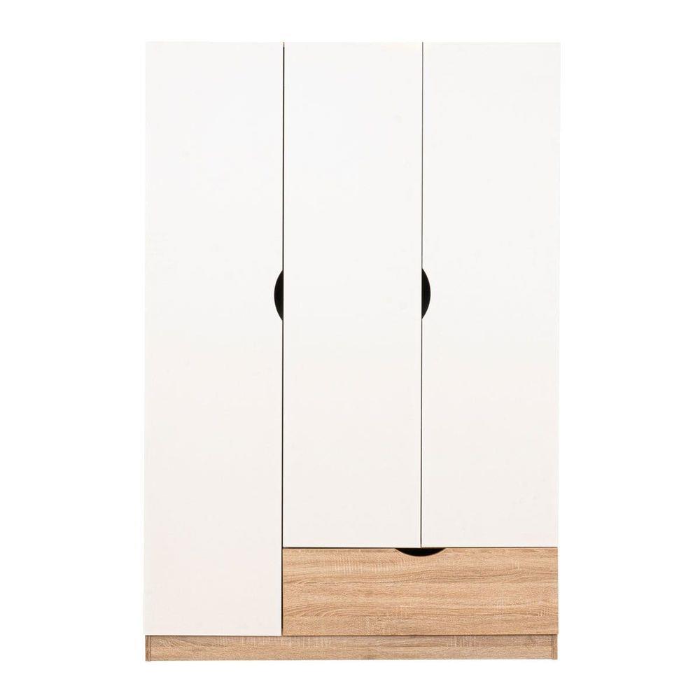 ตู้เสื้อผ้า 3 บานเปิด KONCEPT HAVIN 19227593 120 ซม. สีโซลิดโอ๊ค/ขาว