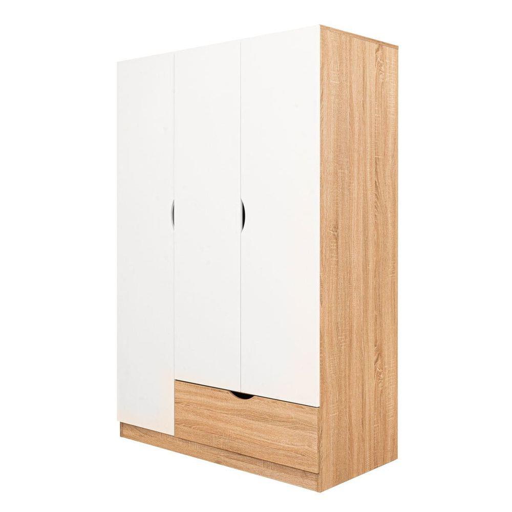 ตู้เสื้อผ้า 3 บานเปิด KONCEPT HAVIN 19227593 120 ซม. สีโซลิดโอ๊ค/ขาว